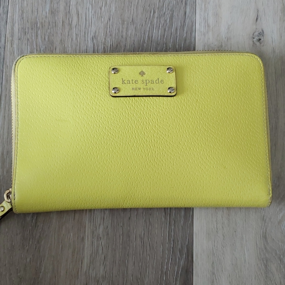 Kate Spade Yellow Oversized Wallet